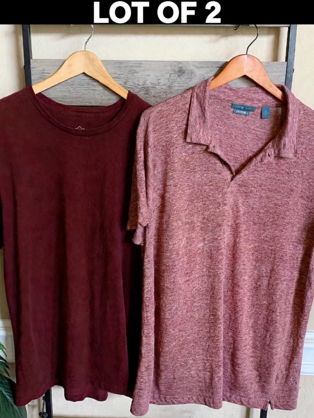 ST JOHN'S BAY & PERRY ELLIS SHORT SLEEVE SHIRT BUNDLE OF 2 / Sizes XL